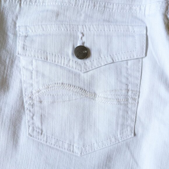 BNWT! Gloria Vanderbilt, Cropped Pants in Stretch Denim White, Size 12 - Picture 4 of 6